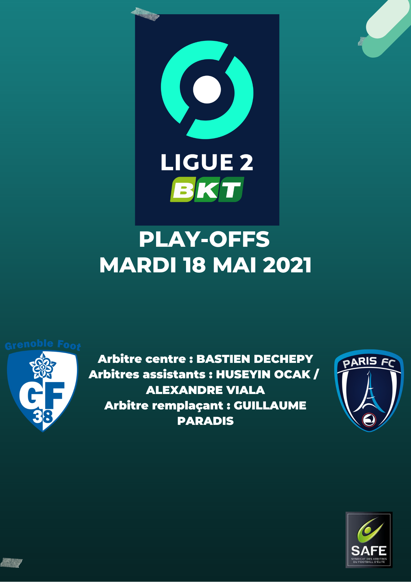 Désignations Play-Offs de Ligue 2